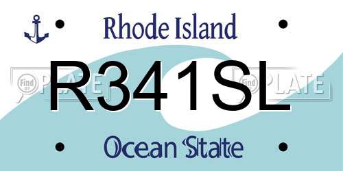 R341SL Rhode Island License Plate