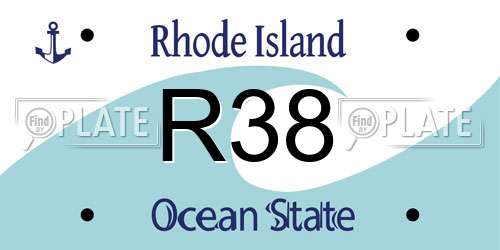 R38 Rhode Island License Plate