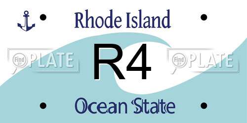 R4 Rhode Island License Plate