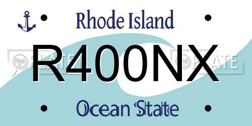 R400NX Rhode Island License Plate