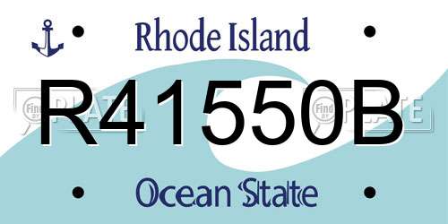 R41550B Rhode Island License Plate