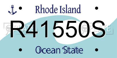 R41550S Rhode Island License Plate