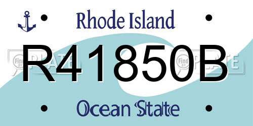 R41850B Rhode Island License Plate
