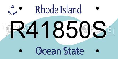 R41850S Rhode Island License Plate