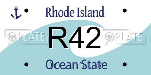 R42 Rhode Island License Plate