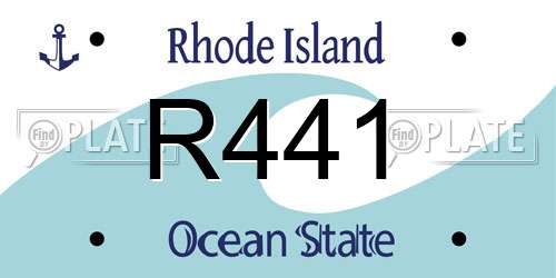 R441 Rhode Island License Plate