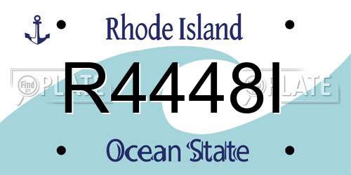 R4448I Rhode Island License Plate