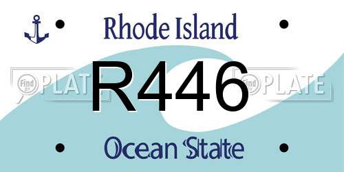 R446 Rhode Island License Plate