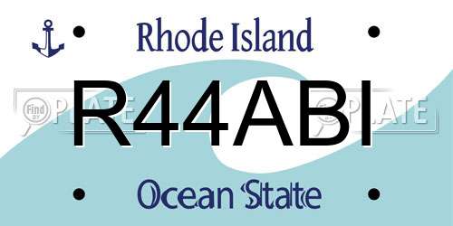 R44ABI Rhode Island License Plate
