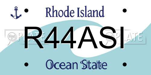 R44ASI Rhode Island License Plate