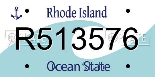 R513576 Rhode Island License Plate