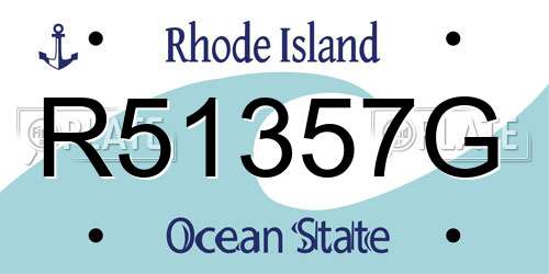 R51357G Rhode Island License Plate