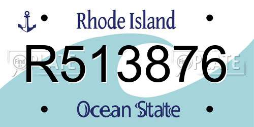 R513876 Rhode Island License Plate