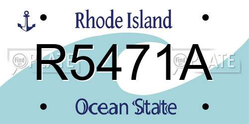 R5471A Rhode Island License Plate