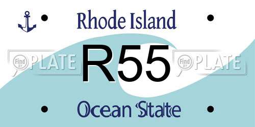 R55 Rhode Island License Plate