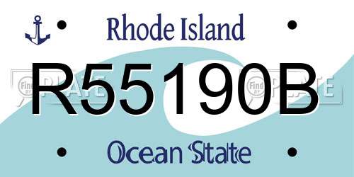 R55190B Rhode Island License Plate