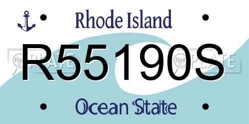 R55190S Rhode Island License Plate