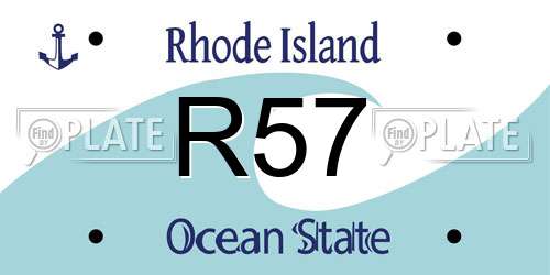 R57 Rhode Island License Plate