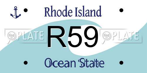 R59 Rhode Island License Plate