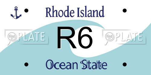 R6 Rhode Island License Plate