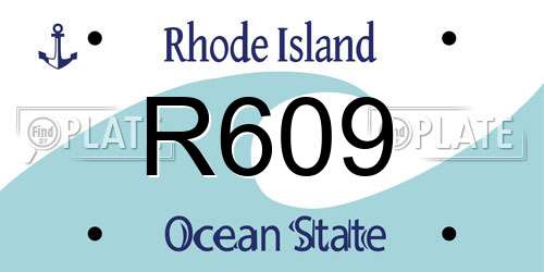 R609 Rhode Island License Plate