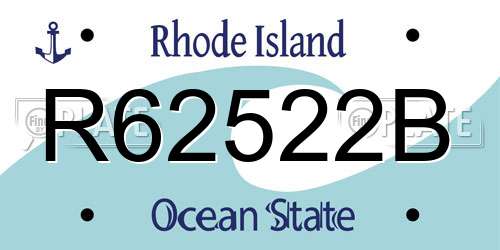 R62522B Rhode Island License Plate