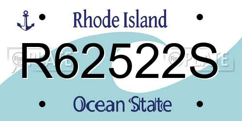 R62522S Rhode Island License Plate