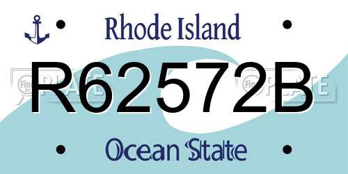 R62572B Rhode Island License Plate