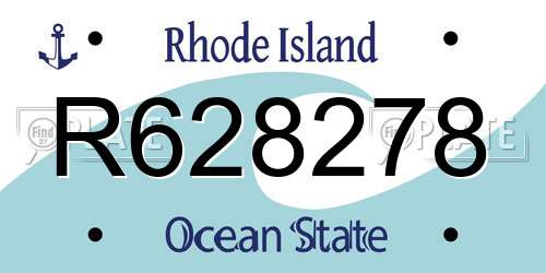 R628278 Rhode Island License Plate