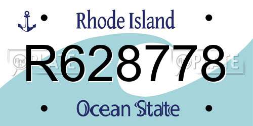 R628778 Rhode Island License Plate