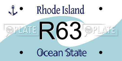 R63 Rhode Island License Plate
