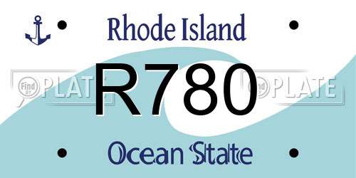 R780 Rhode Island License Plate