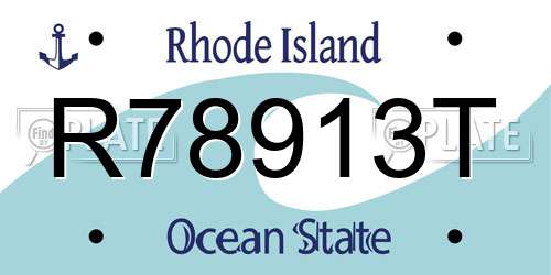 R78913T Rhode Island License Plate