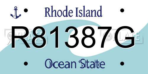 R81387G Rhode Island License Plate