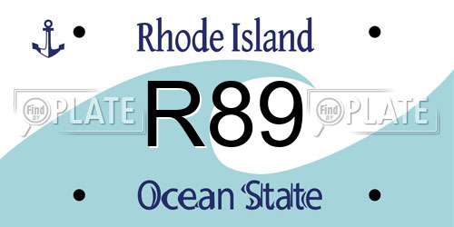 R89 Rhode Island License Plate