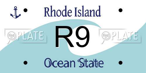 R9 Rhode Island License Plate