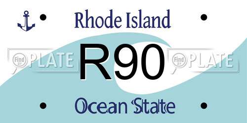 R90 Rhode Island License Plate
