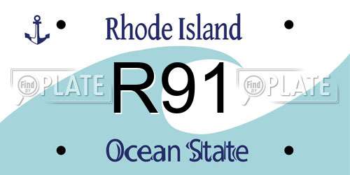 R91 Rhode Island License Plate