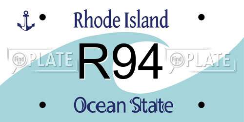 R94 Rhode Island License Plate