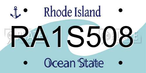 RA1S508 Rhode Island License Plate