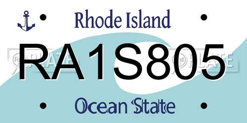 RA1S805 Rhode Island License Plate