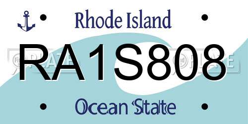 RA1S808 Rhode Island License Plate