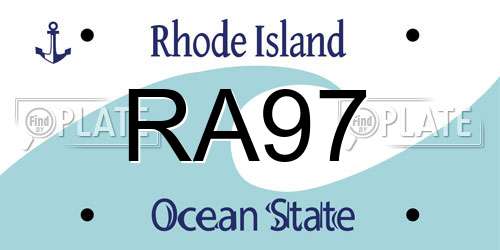 RA97 Rhode Island License Plate