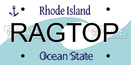 RAGTOP Rhode Island License Plate