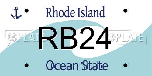 RB24 Rhode Island License Plate
