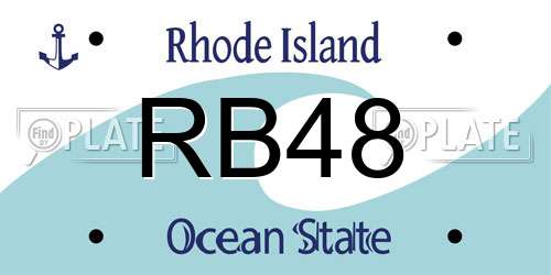 RB48 Rhode Island License Plate