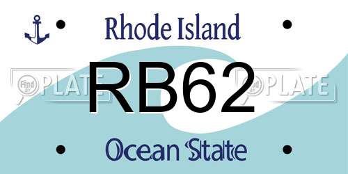 RB62 Rhode Island License Plate
