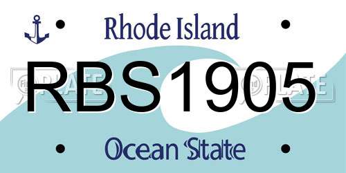 RBS1905 Rhode Island License Plate