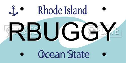 RBUGGY Rhode Island License Plate