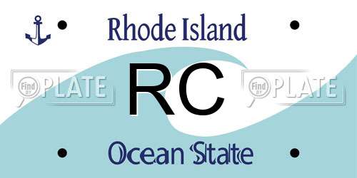 RC Rhode Island License Plate